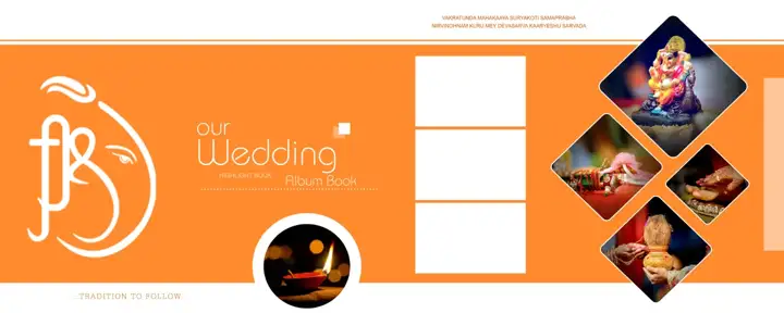 Soft Pastel Photo Album 12x30 PSD for Wedding – Geometric Lines