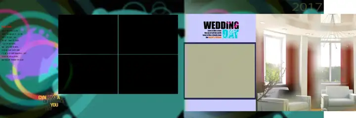 Soft Pastel & Rich Maroon Wedding Album 12x36 PSD with Damask Texture