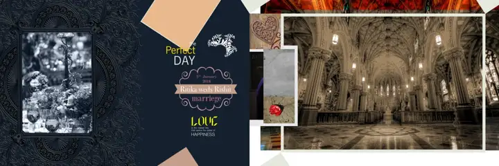 Soft Pastel & Traditional Wedding Album 12x36 PSD with Lotus Design
