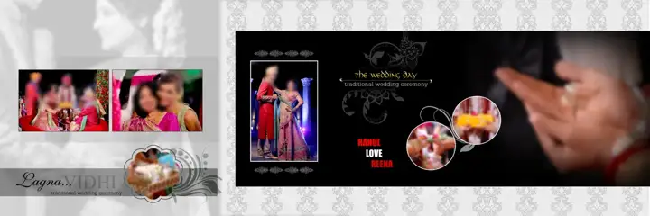 Soft Pastel Wedding Album 12x36 PSD for Karizma – Brush Strokes