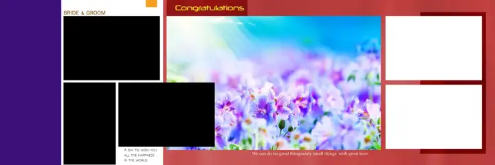 Stylish & Graceful Wedding Album 12x36 PSD with Silk Texture