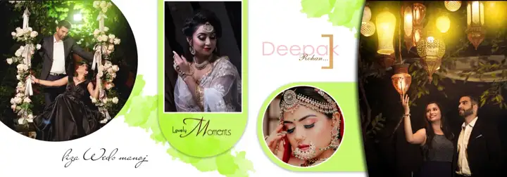 Stylish & Regal Wedding Album 12x36 PSD with Bokeh Lights