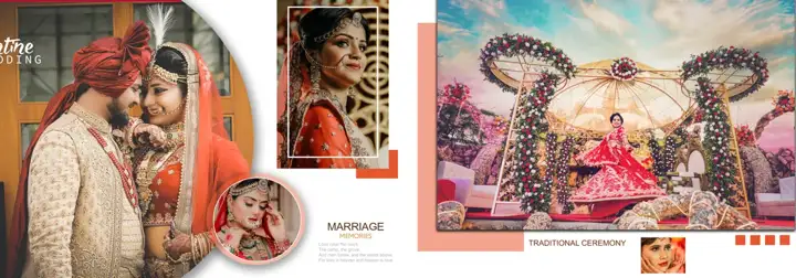 Stylish & Regal Wedding Album 12x36 PSD with Paisley Pattern
