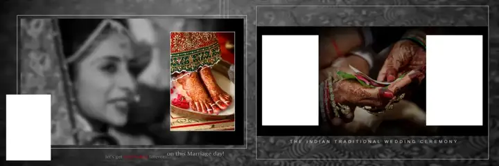 Timeless & Charming Wedding Album 12x36 PSD with Mandala Art