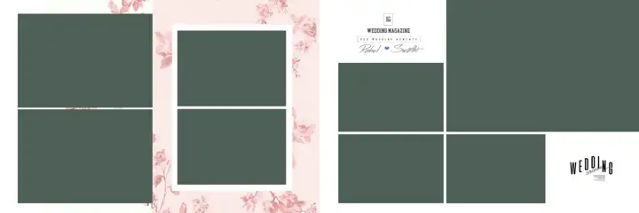 Timeless & Classic Wedding Album 12x36 PSD with Lotus Design