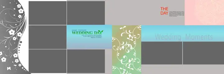 Timeless & Dreamy Wedding Album 12x36 PSD with Paisley Pattern