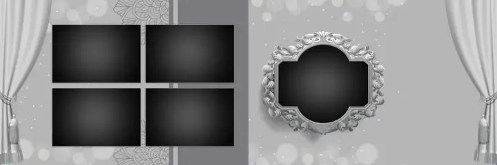 Timeless & Elegant Wedding Album 12x36 PSD with Paisley Pattern