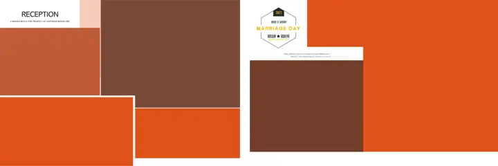 Timeless & Modern Wedding Album 12x36 PSD with Paisley Pattern