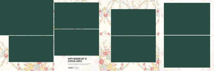 Timeless & Soft Pastel Wedding Album 12x36 PSD with Silk Texture
