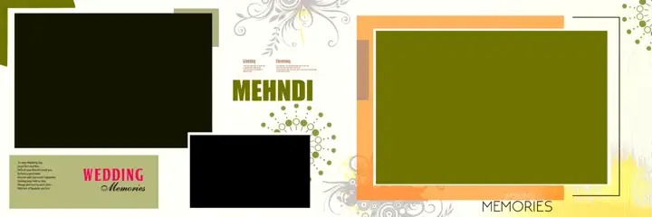 Timeless Wedding Album 12x36 PSD for Mehndi – Pastel Clouds
