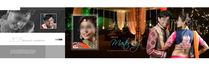 Traditional & Cinematic Wedding Album 12x36 PSD with Royal Arch