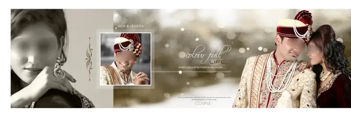 Traditional & Dreamy Wedding Album 12x36 PSD with Vintage Frame