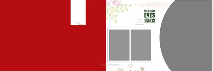 Traditional & Fresh Wedding Album 12x36 PSD with Silk Texture