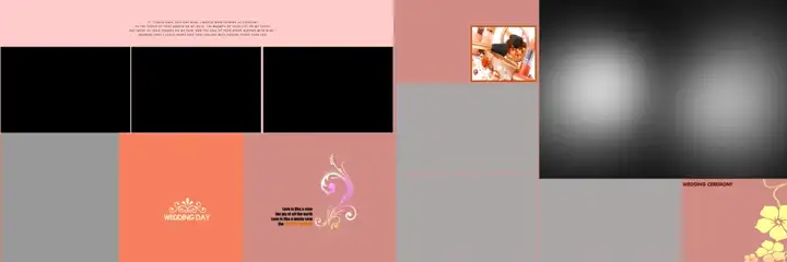 Traditional & Grand Wedding Album 12x36 PSD with Geometric Lines