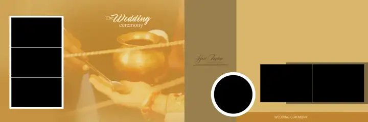 Traditional Royal Arch Wedding Album 12x36 PSD