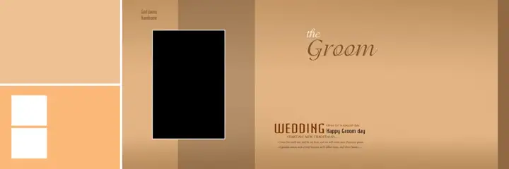 Traditional & Soft Pastel Wedding Album 12x36 PSD with Silk Texture