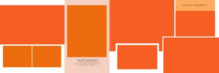 Traditional & Soft Pastel Wedding Album 12x36 PSD with Watercolour Splash