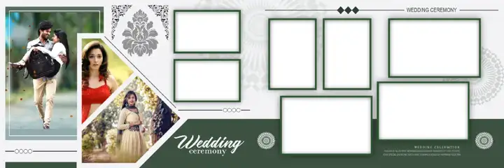 Traditional & Stylish Wedding Album 12x36 PSD with Rose Petals