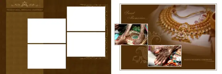 Vibrant & Bright Wedding Album 12x36 PSD with Peacock Art