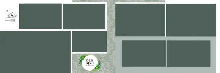 Vibrant & Bright Wedding Album 12x36 PSD with Temple Motif