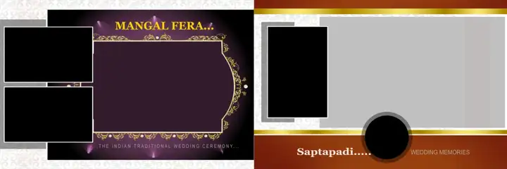 Vibrant & Dreamy Wedding Album 12x36 PSD with Lotus Design
