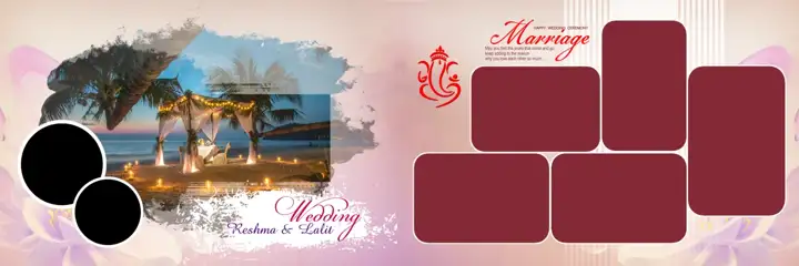 Vibrant & Elegant Wedding Album 12x36 PSD with Royal Arch