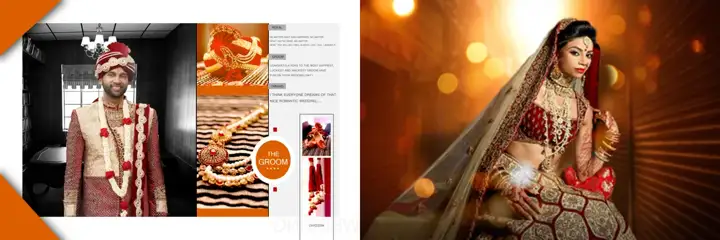 Vibrant & Luxury Wedding Album 12x36 PSD with Pastel Clouds