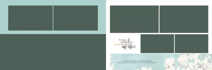 Vibrant & Minimal Wedding Album 12x36 PSD with Royal Arch