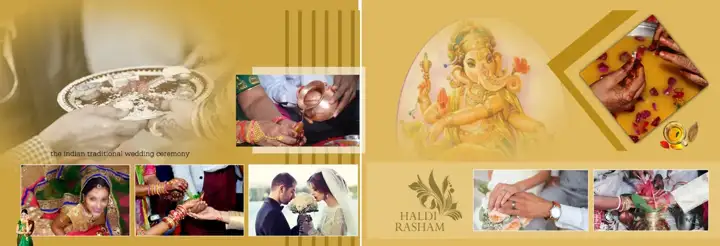 Vibrant & Minimal Wedding Album 12x36 PSD with Vintage Frame