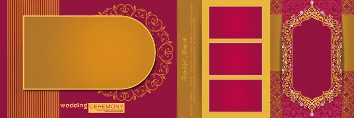 Vibrant & Modern Wedding Album 12x36 PSD with Pastel Clouds