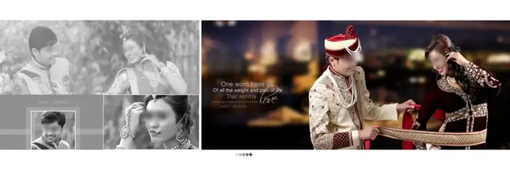 Vibrant & Regal Wedding Album 12x36 PSD with Paisley Pattern