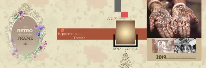 Vibrant & Royal Wedding Album 12x36 PSD with Temple Motif