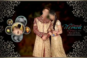 12x18 Indian Wedding Album Cover PSD in Grand Silk Texture Style