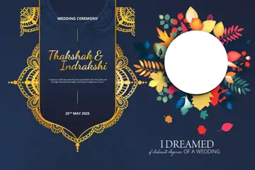 12x18 Indian Wedding Album Cover PSD in Traditional Floral Border Style