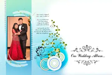 12x18 Karizma Photo Album PSD in Minimal Bokeh Lights Style