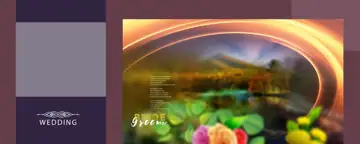 12x30 Karizma Album Background PSD in Ornate Temple Motif Style