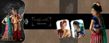 12x30 Karizma Photo Album PSD in Graceful Vintage Frame Style