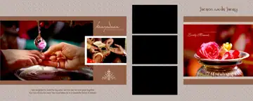 12x30 Karizma Photo Album PSD in Regal Watercolour Splash Style