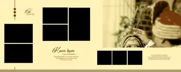 12x30 Wedding Photo Album PSD in Charming Silk Texture Style