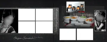 12x30 Wedding Photo Album PSD in Graceful Brush Strokes Style