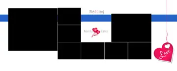 12x30 Wedding Photo Album PSD in Luxury Floral Border Style