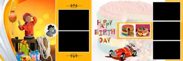 12x36 Birthday & Baby Album PSD in Grand Peacock Art Style