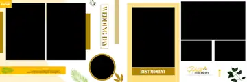 12x36 Haldi Wedding Album PSD in Cinematic Paisley Pattern Style