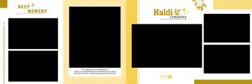 12x36 Haldi Wedding Album PSD in Elegant Temple Motif Style