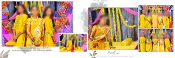 12x36 Haldi Wedding Album PSD in Soft Pastel Clouds Style