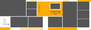 12x36 Haldi Wedding Album PSD in Timeless Floral Border Style