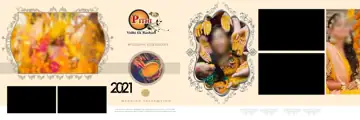 12x36 Haldi Wedding Album PSD in Vibrant Peacock Art Style