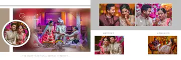 12x36 Indian Wedding Album PSD in Charming Pastel Clouds Style