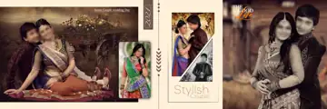 12x36 Indian Wedding Album PSD in Soft Pastel Paisley Pattern Style