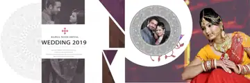 12x36 Karizma Wedding Album PSD in Fresh Kolam Pattern Style